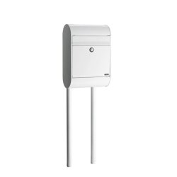 Postkassestander lakeret dobbelt-rrstander - Allux 1005 - HVID.